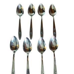 Oneida Grapefruit Spoons Set of 8 Stainless My Rose Pattern Cottagecore granny